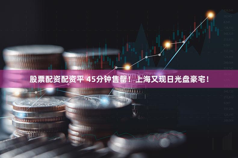 股票配资配资平 45分钟售罄！上海又现日光盘豪宅！