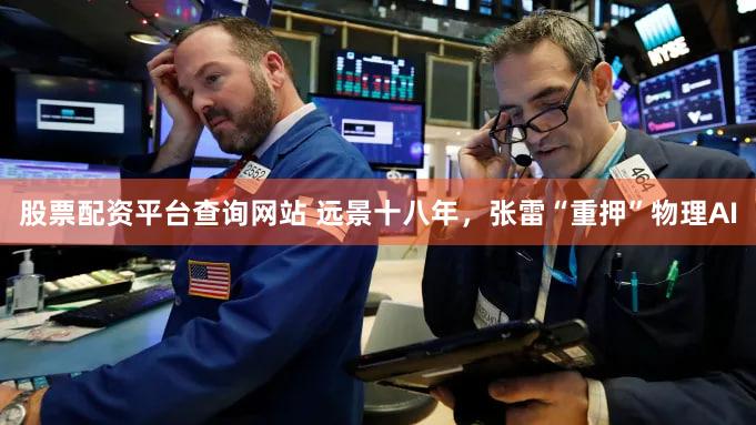 股票配资平台查询网站 远景十八年，张雷“重押”物理AI